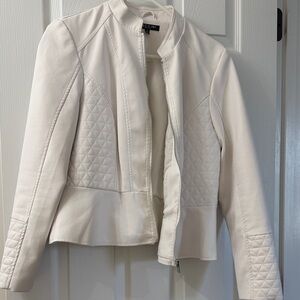 White Quilted Panel Jacket